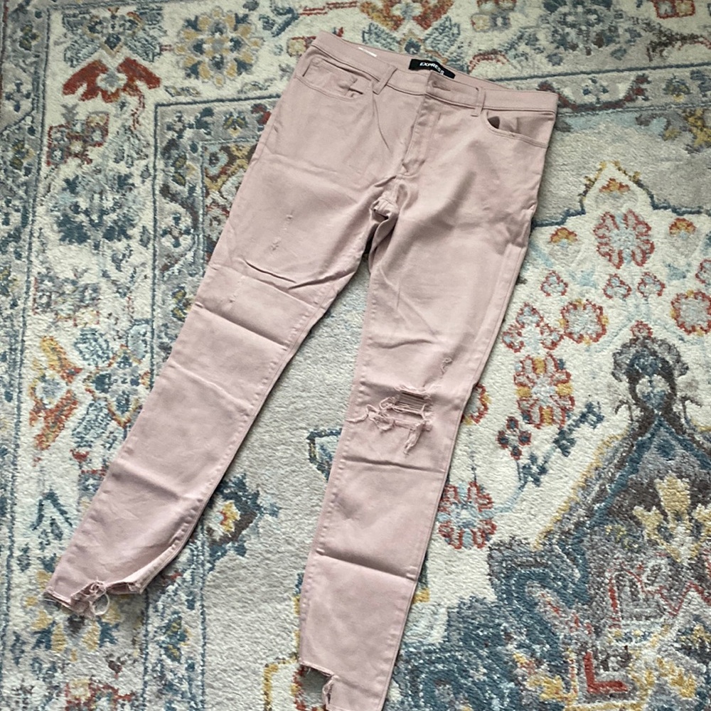Express high waisted, skinny jeans